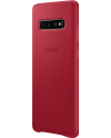 Samsung Galaxy S10 Plus Leather Cover Rood