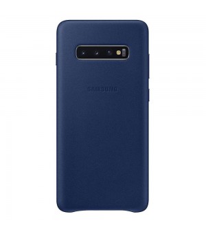 Samsung Galaxy S10 Plus Leather Cover Blauw