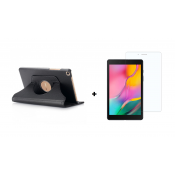 PM Book Case Zwart + Screen Protector Galaxy Tab A 2019 8.0 T290/T295