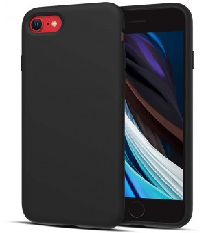 Silicone Case iPhone SE 2022 Zwart