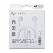 4Smarts Koptelefoon Harmony In-Ear Headset USB-C Wit