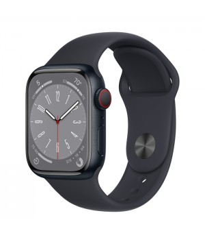 Apple Watch Series 8 41mm GPS + Cellular RVS Sportbandje Zwart