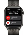 Apple Watch Series 8 45mm GPS + Cellular RVS Milanees Bandje Grafiet