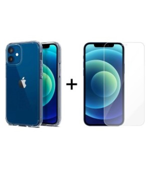 Screenprotector + Silicone Case Iphone 12 Mini Clear