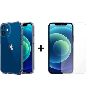 Screenprotector + Silicone Case iphone 12/12 Pro