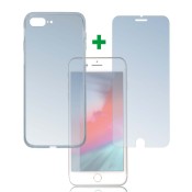 4smarts 360° Protection Set -  hoesje en  beschermhoes voor  iPhone 8 Plus, iPhone 7 Plus (transparant)