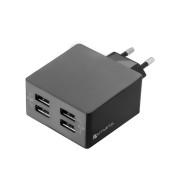 4smarts PowerPlug Quad, 4-poorts USB-netlader zwart