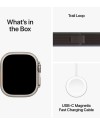Apple Watch Ultra 2 medium/large trail-bandje Titanium Blauw/Zwart