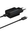 Samsung 25W USB-C Snellader EP-TA800 met USB-C Kabel Zwart Bulk