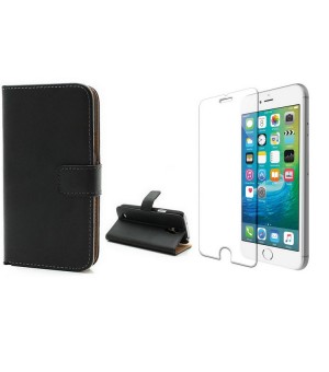 Book Case + Tempered Glass iPhone 6/6S 